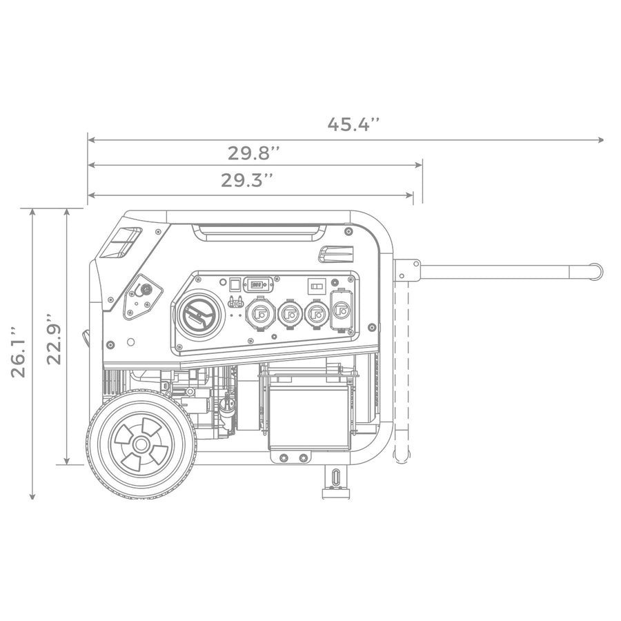 Generator 8000W/ 10,000W Tri Fuel Electric Start 120V/240V with Wheel Kit - Image 3